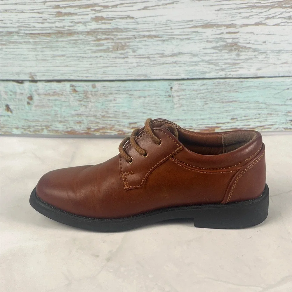 Josmo Dress Shoes Kids Size 8 Brown Lace‎ Up Oxford Formal Lug Sole